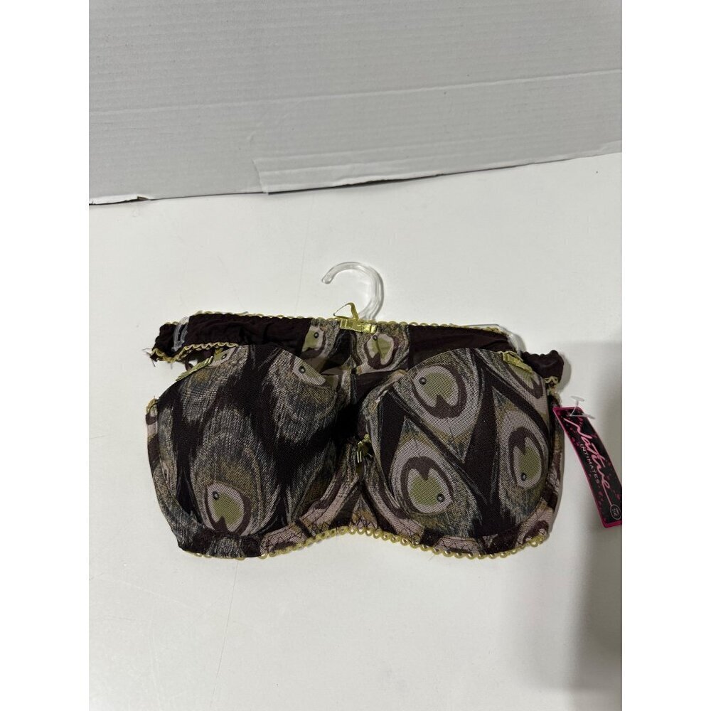 Native Intimates Padded Bra & Thong Lingerie Set size 34C NWT